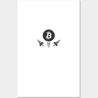 Bitcoin To The Moon Crypto Currency Hodl Posters and Art